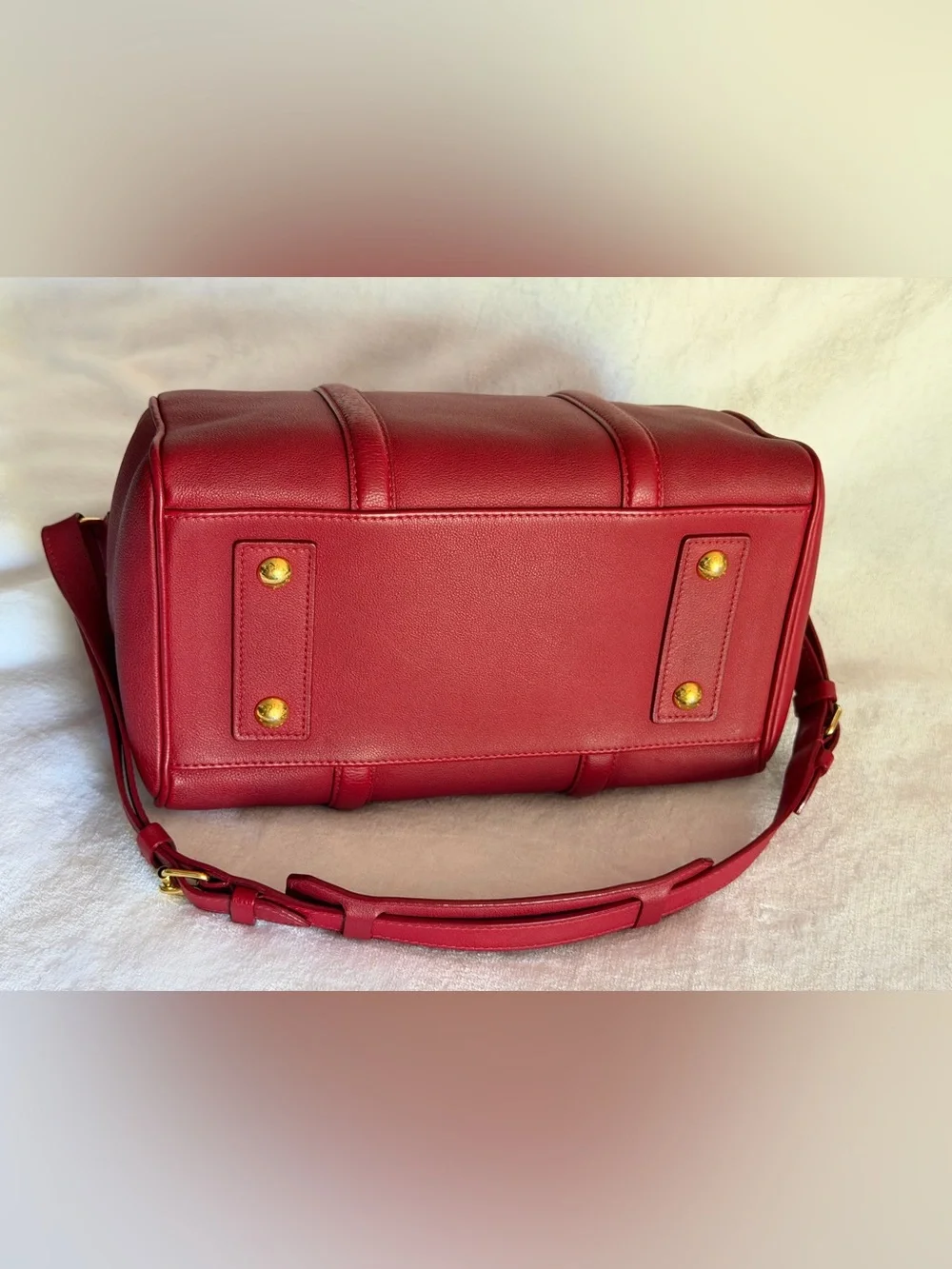 💞🔥 LOUIS VUITTON SOFIA COPPOLA SC MM LEATHER ROUGE BAG💕